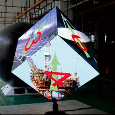 RoHS Custom LED Screen Full Color Hexagon Cylinder Pie Screen Легко устанавливать / обслуживать